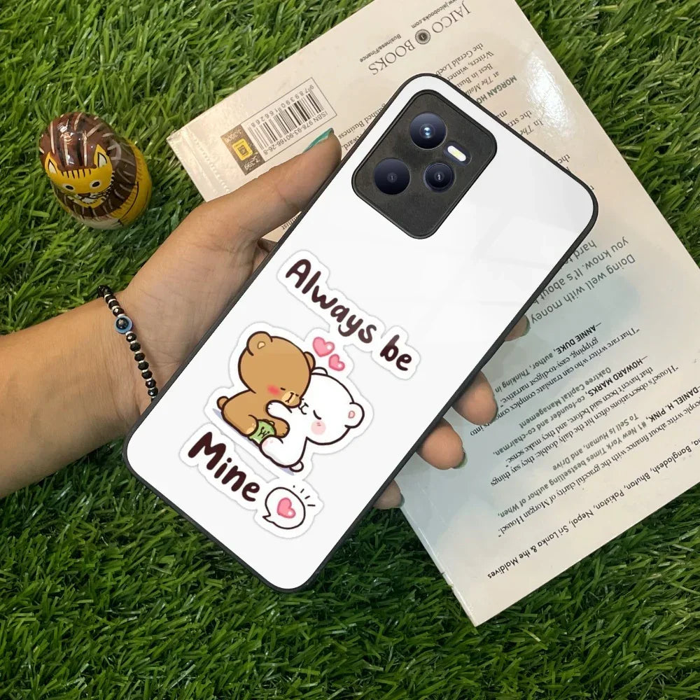 Cute Cuddle Bears Glass Case Cover For Realme/Narzo - ShopOnCliQ