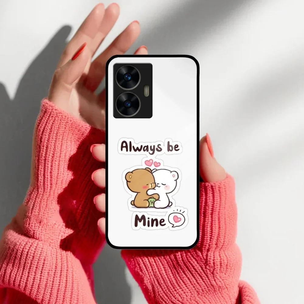 Cute Cuddle Bears Glass Case Cover For Realme/Narzo - ShopOnCliQ