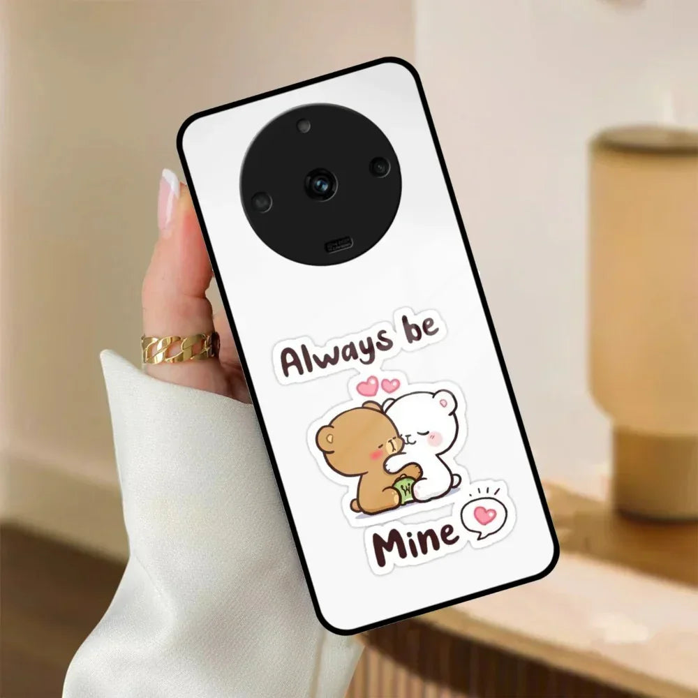 Cute Cuddle Bears Glass Case Cover For Realme/Narzo - ShopOnCliQ
