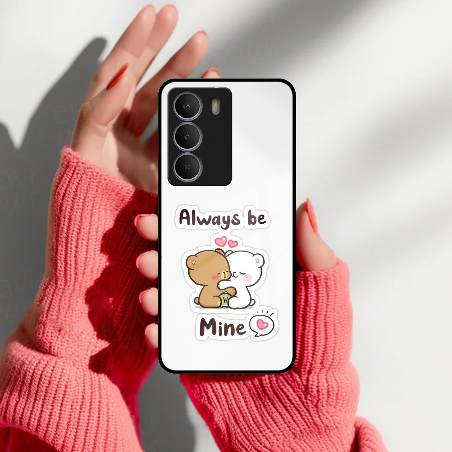 Cute Cuddle Bears Glass Case Cover For Realme/Narzo