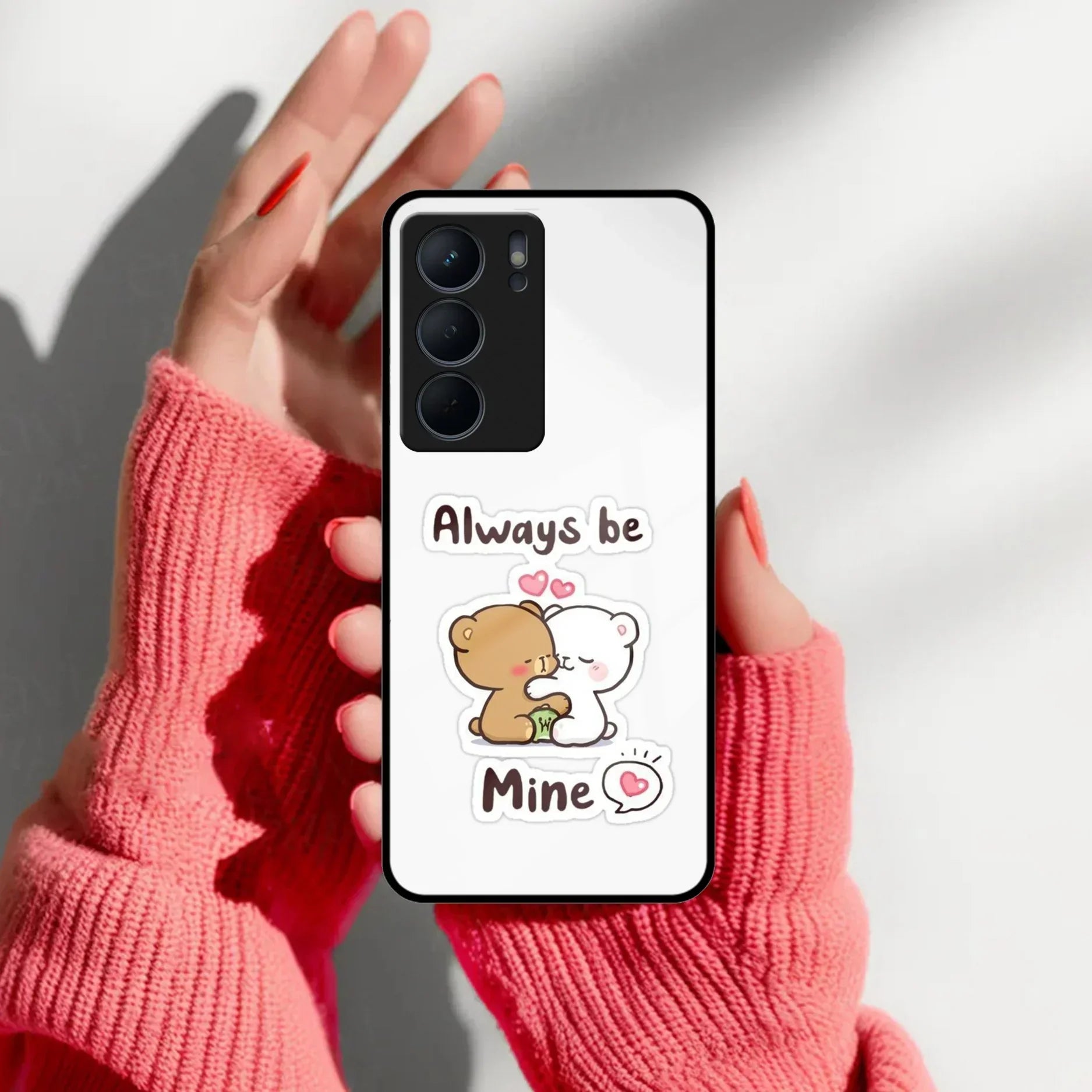 Cute Cuddle Bears Glass Case Cover For Realme/Narzo - ShopOnCliQ