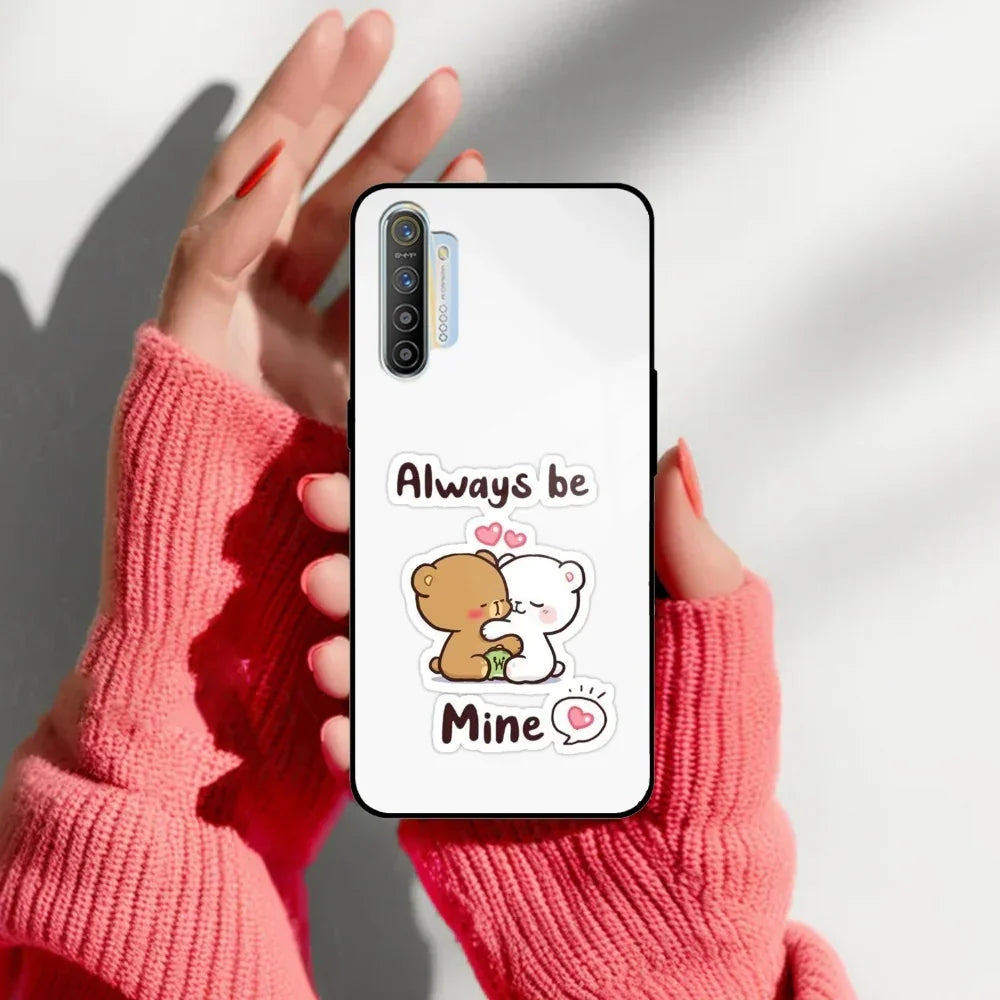 Cute Cuddle Bears Glass Case Cover For Realme/Narzo - ShopOnCliQ