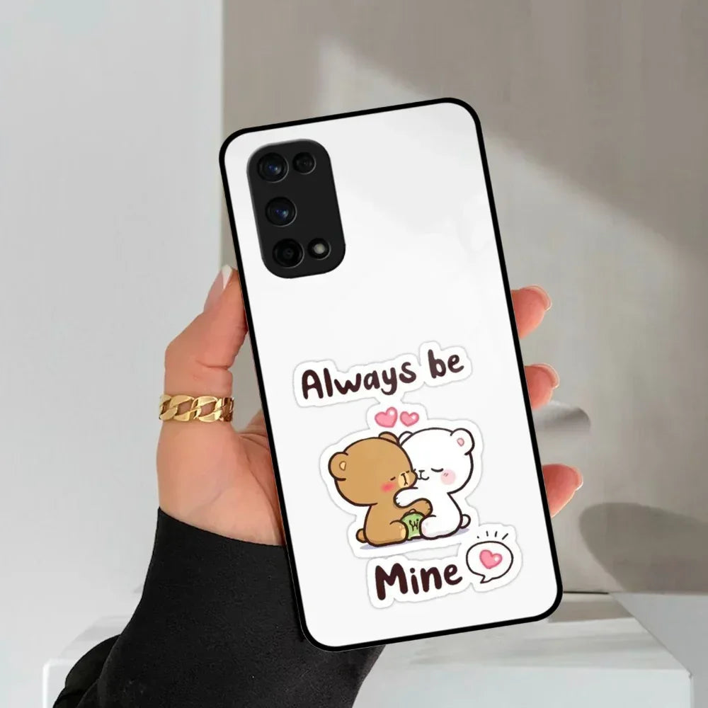 Cute Cuddle Bears Glass Case Cover For Realme/Narzo - ShopOnCliQ