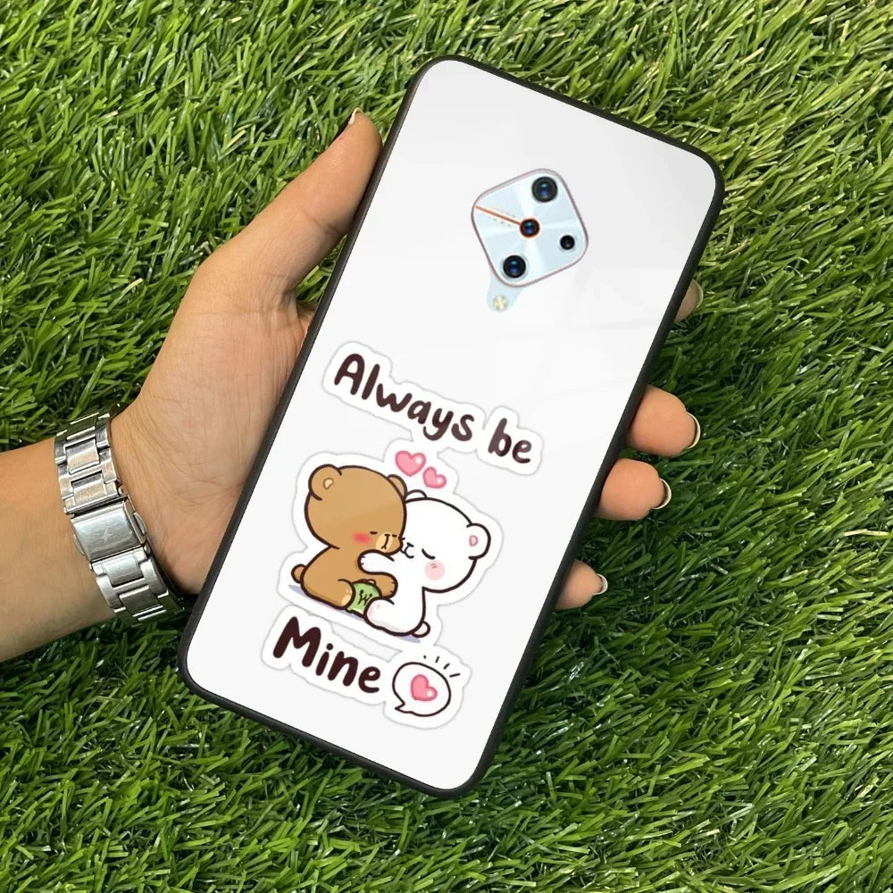 Cute Cuddle Bears Glass Case Cover For Vivo - ShopOnCliQ