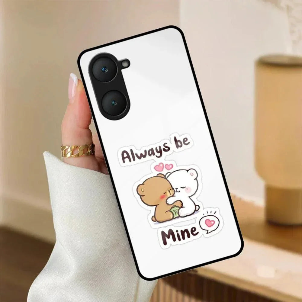 Cute Cuddle Bears Glass Case Cover For iQOO - ShopOnCliQ