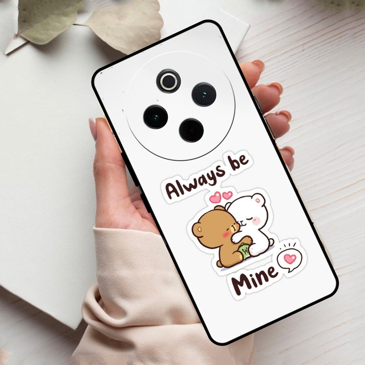 Cute Cuddle Bears Glass Case Cover For Vivo