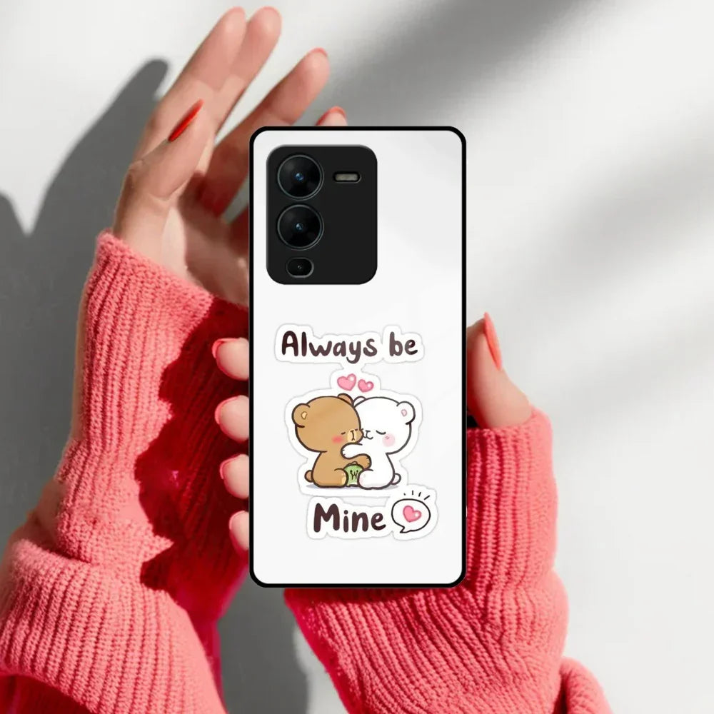 Cute Cuddle Bears Glass Case Cover For Vivo - ShopOnCliQ