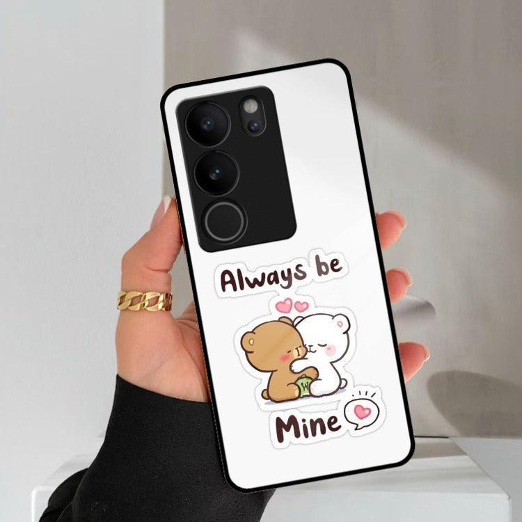 Cute Cuddle Bears Glass Case Cover For Vivo - ShopOnCliQ