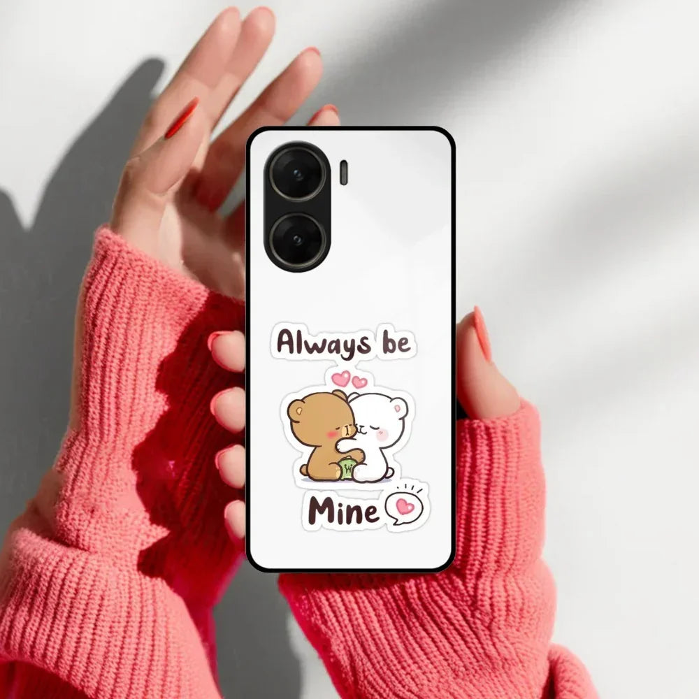 Cute Cuddle Bears Glass Case Cover For Vivo - ShopOnCliQ