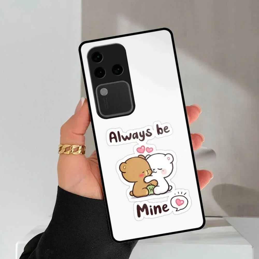 Cute Cuddle Bears Glass Case Cover For iQOO - ShopOnCliQ