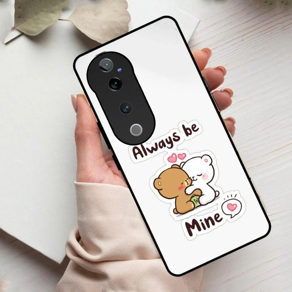 Cute Cuddle Bears Glass Case Cover For Vivo - ShopOnCliQ