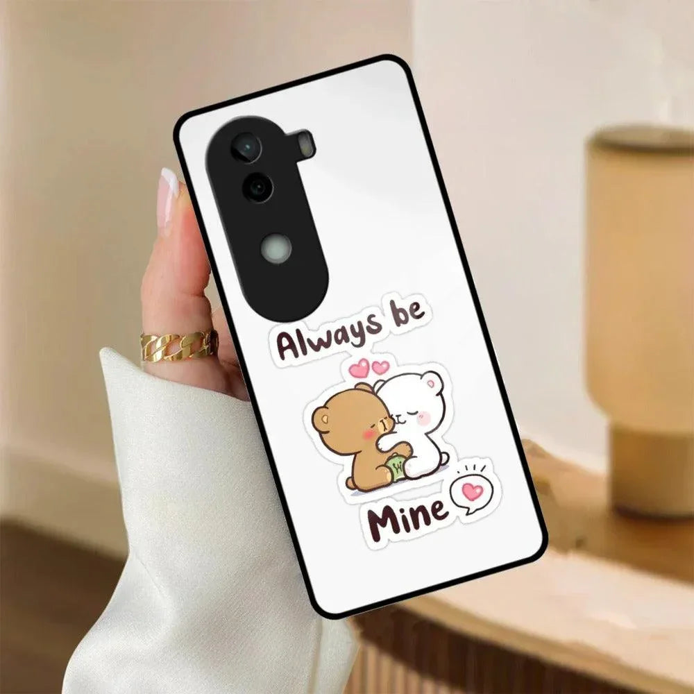 Cute Cuddle Bears Glass Case Cover For iQOO - ShopOnCliQ