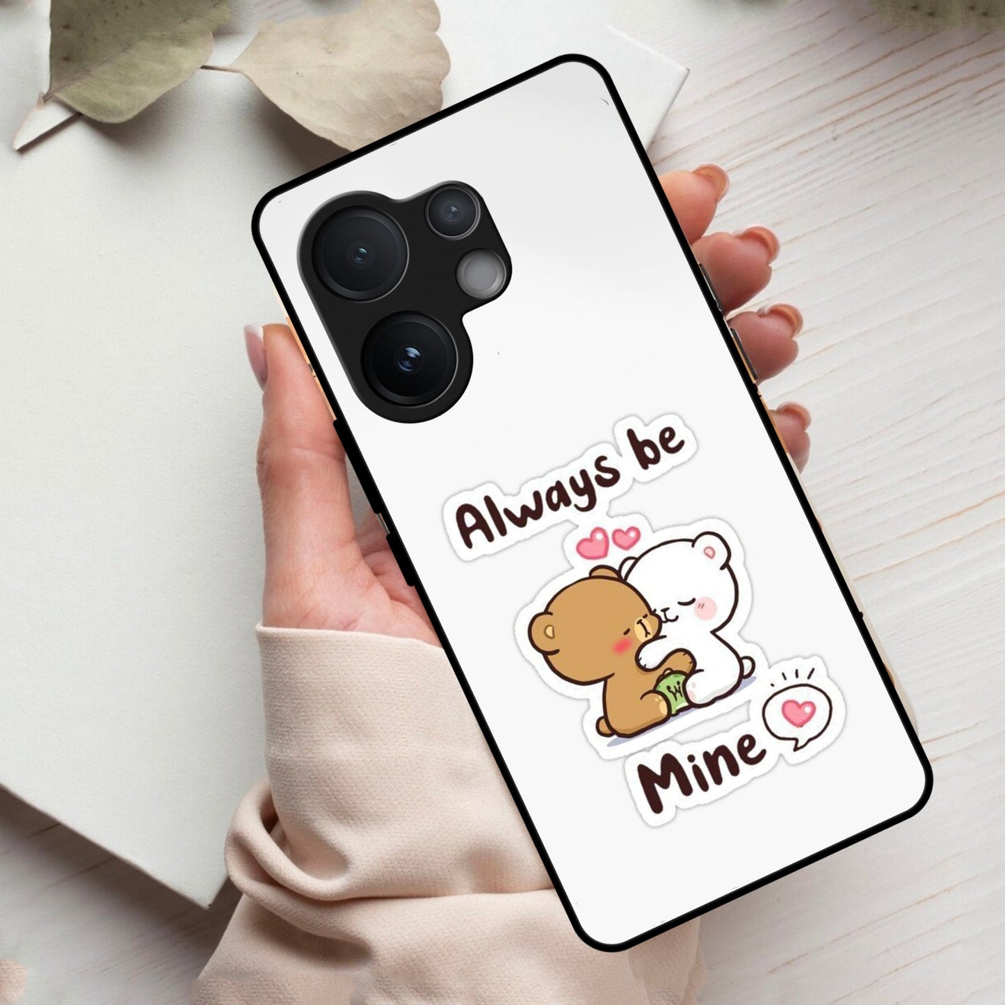Cute Cuddle Bears Glass Case Cover For Vivo