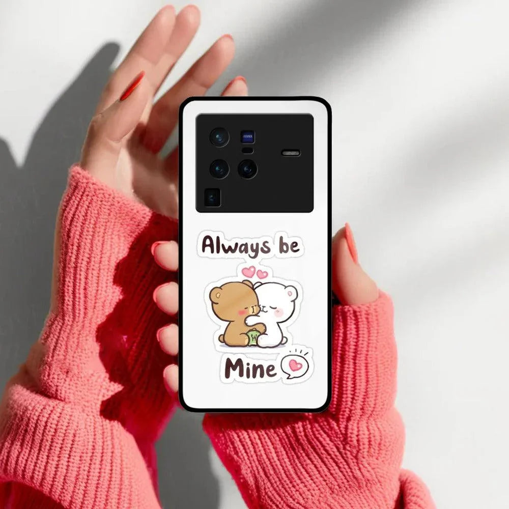 Cute Cuddle Bears Glass Case Cover For Vivo - ShopOnCliQ