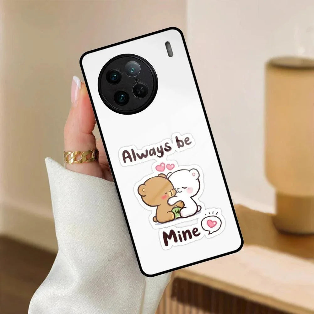 Cute Cuddle Bears Glass Case Cover For Vivo - ShopOnCliQ