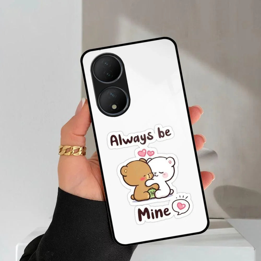 Cute Cuddle Bears Glass Case Cover For Vivo - ShopOnCliQ