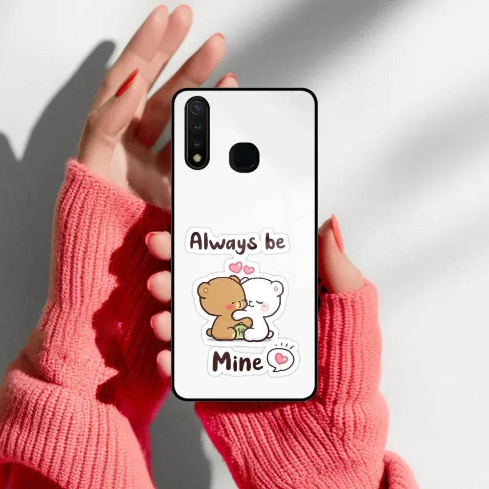 Cute Cuddle Bears Glass Case Cover For Vivo - ShopOnCliQ