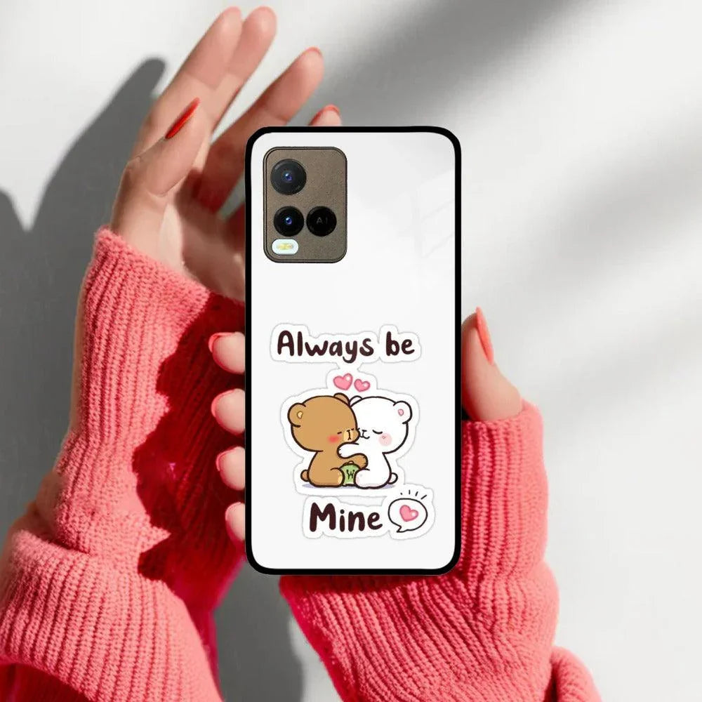 Cute Cuddle Bears Glass Case Cover For Vivo - ShopOnCliQ