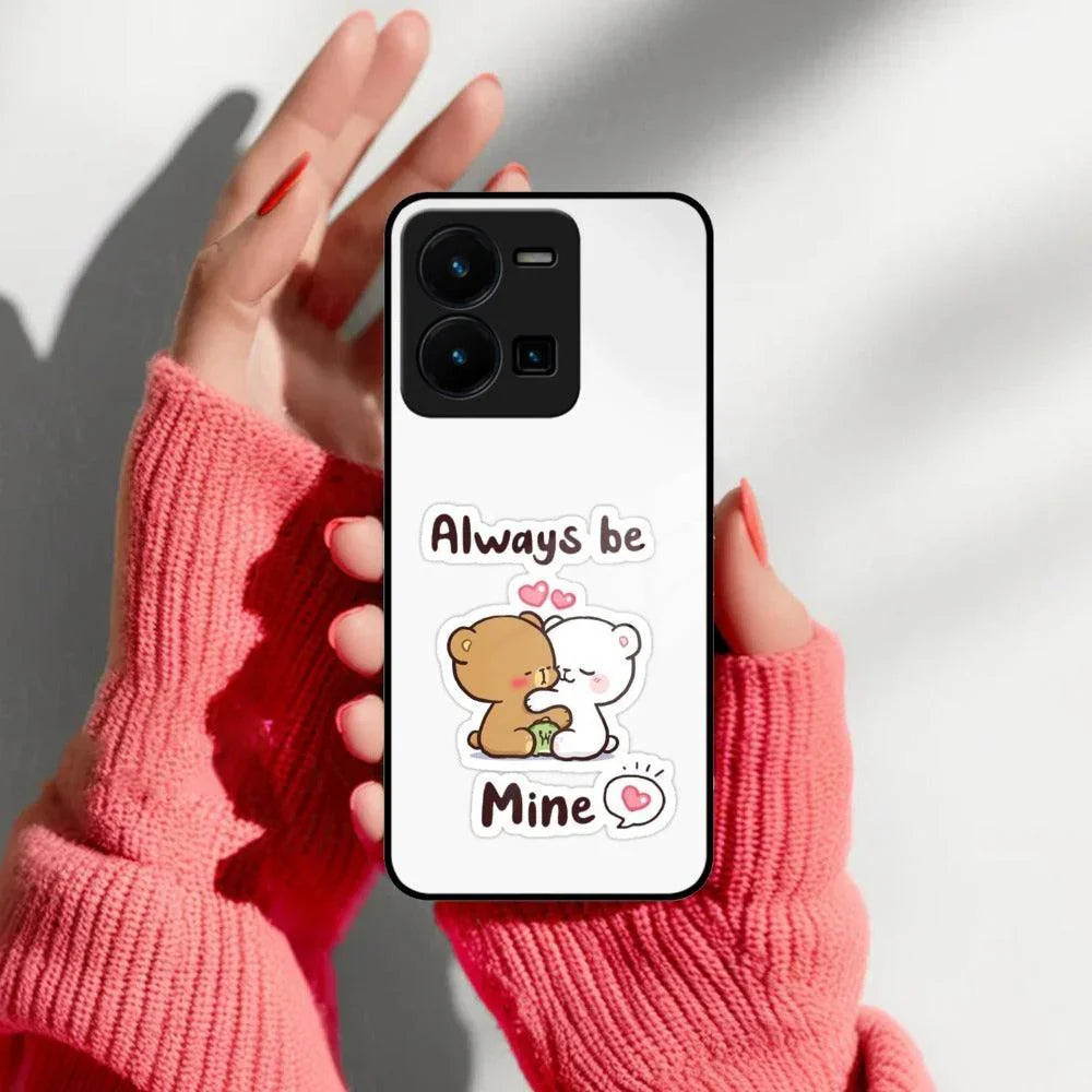 Cute Cuddle Bears Glass Case Cover For Vivo - ShopOnCliQ
