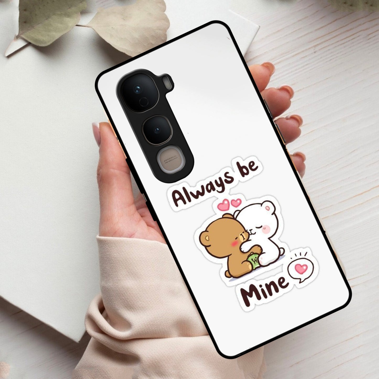 Cute Cuddle Bears Glass Case Cover For Vivo