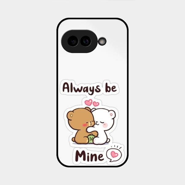 cute cuddle bears glossy metal case cover for Google Pixel 9A 5G