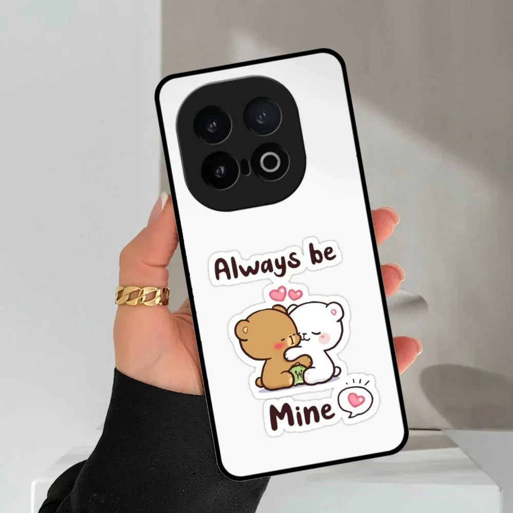 Cute Cuddle Bears Glossy Metal Case Cover For iQOO - ShopOnCliQ