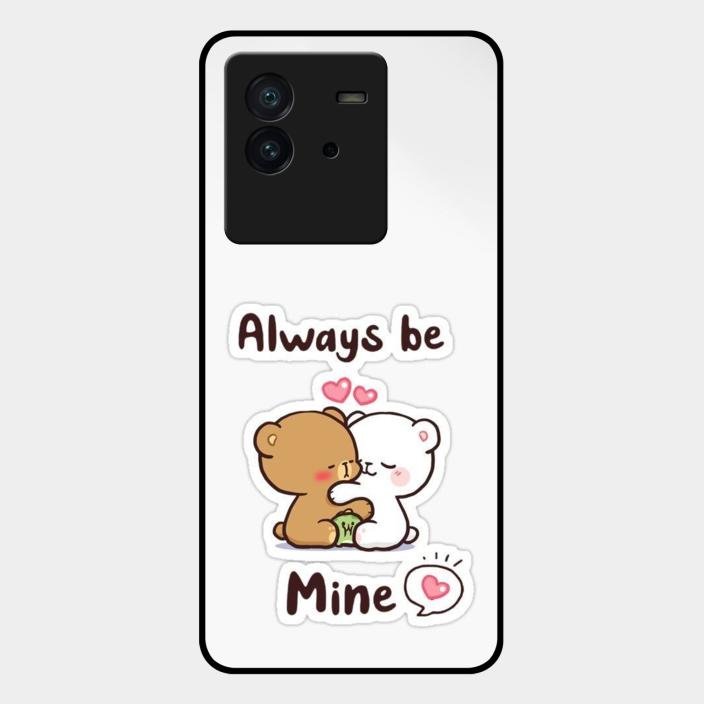 cute cuddle bears glossy metal case cover for iQOO Neo 6 5G