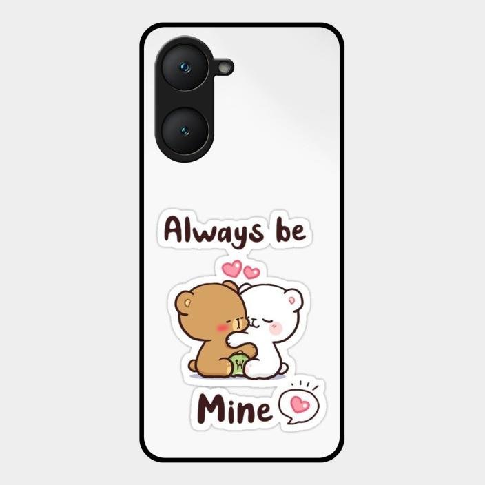 cute cuddle bears glossy metal case cover for iQOO Z9 Lite 5G