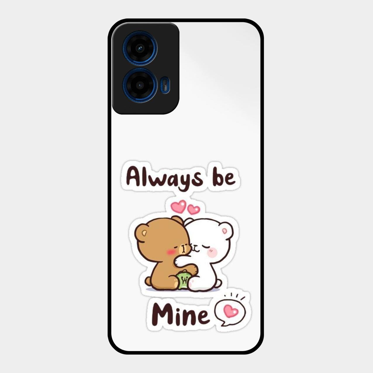 cute cuddle bears glossy metal case cover for Motorola G45 5G