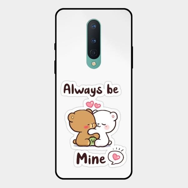 cute cuddle bears glossy metal case cover for Oneplus 8