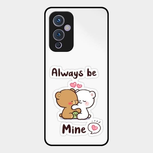 cute cuddle bears glossy metal case cover for Oneplus 9 5G
