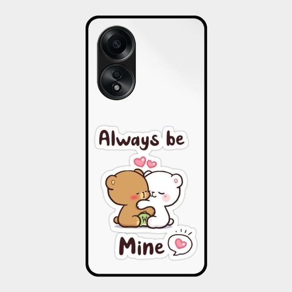 cute cuddle bears glossy metal case cover for Oppo A58