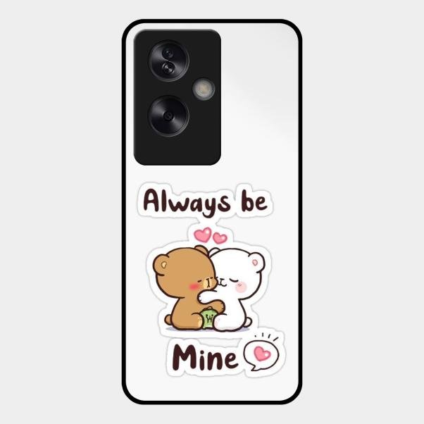 cute cuddle bears glossy metal case cover for Oppo A79 5G