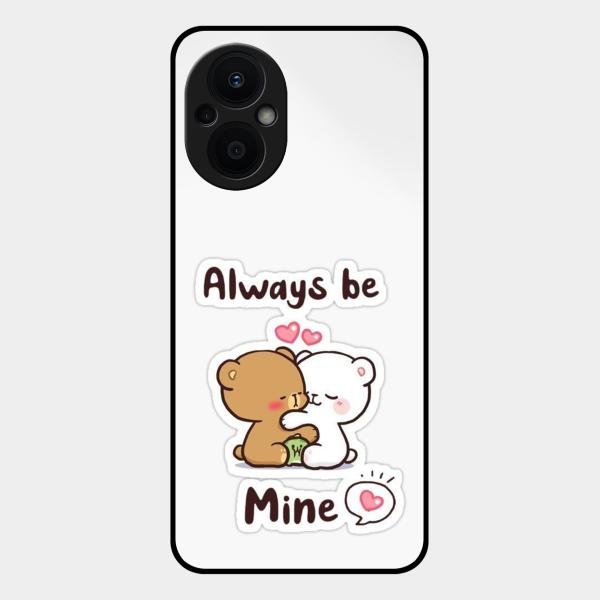 cute cuddle bears glossy metal case cover for Oppo F21 Pro 5G