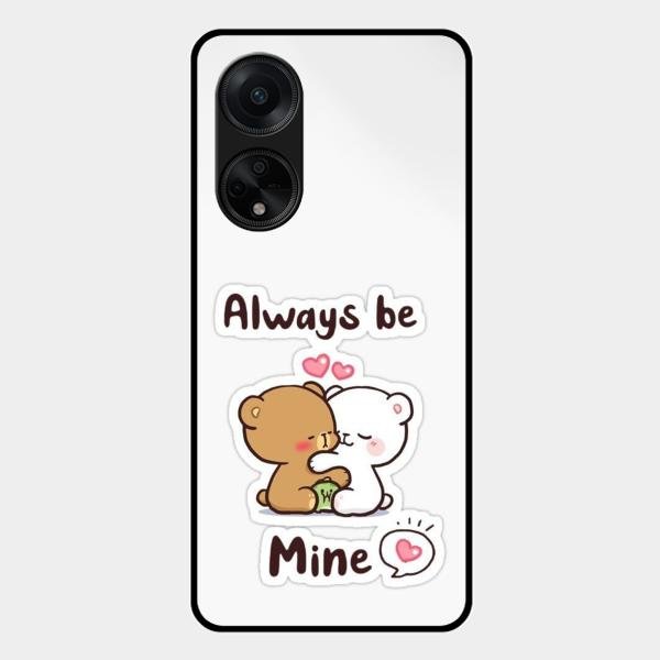 cute cuddle bears glossy metal case cover for Oppo F23 5G