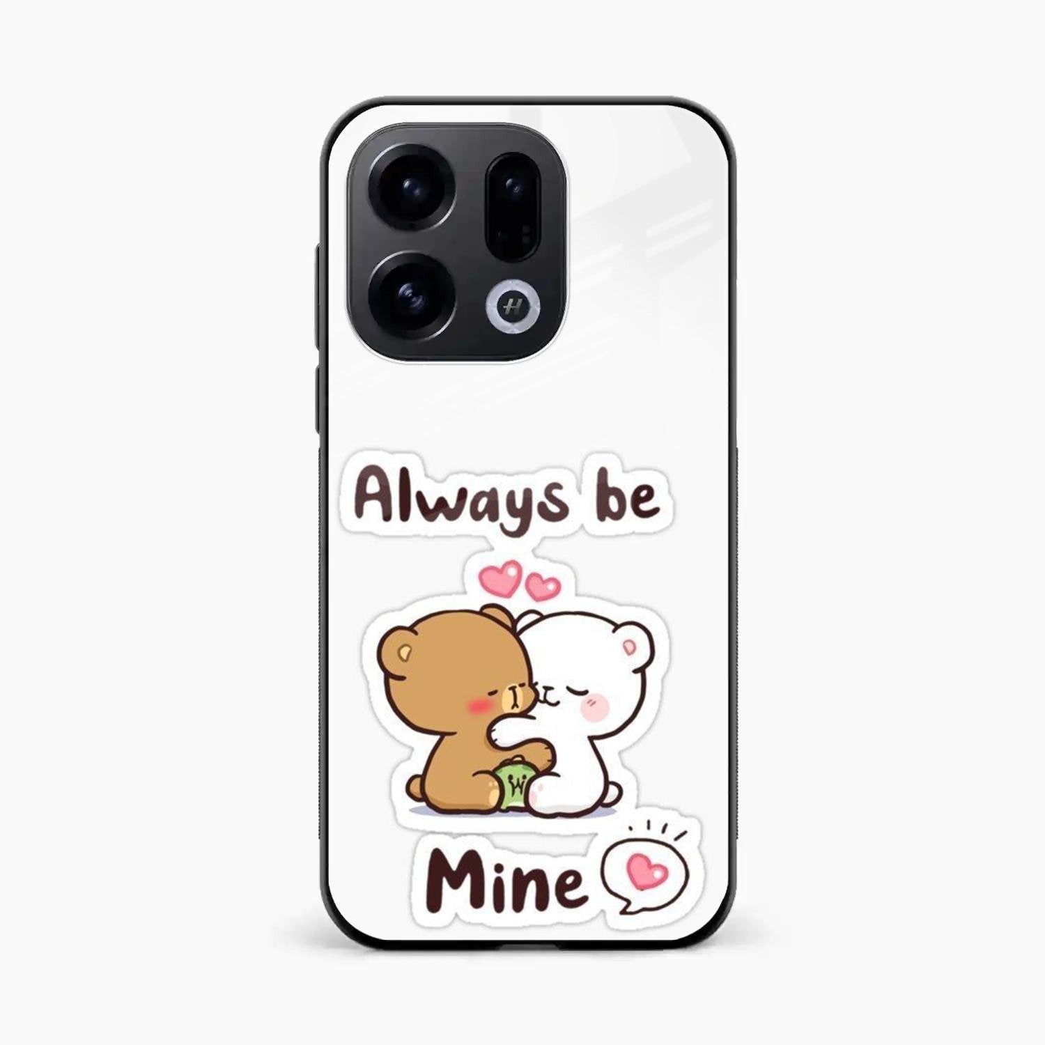 cute cuddle bears glossy metal case cover for Oppo Find X9 5G