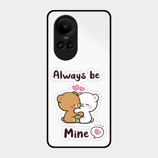 cute cuddle bears glossy metal case cover for Oppo Reno 10 5G