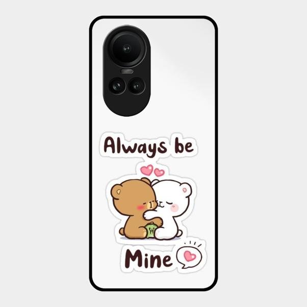 cute cuddle bears glossy metal case cover for Oppo Reno 10 Pro 5G