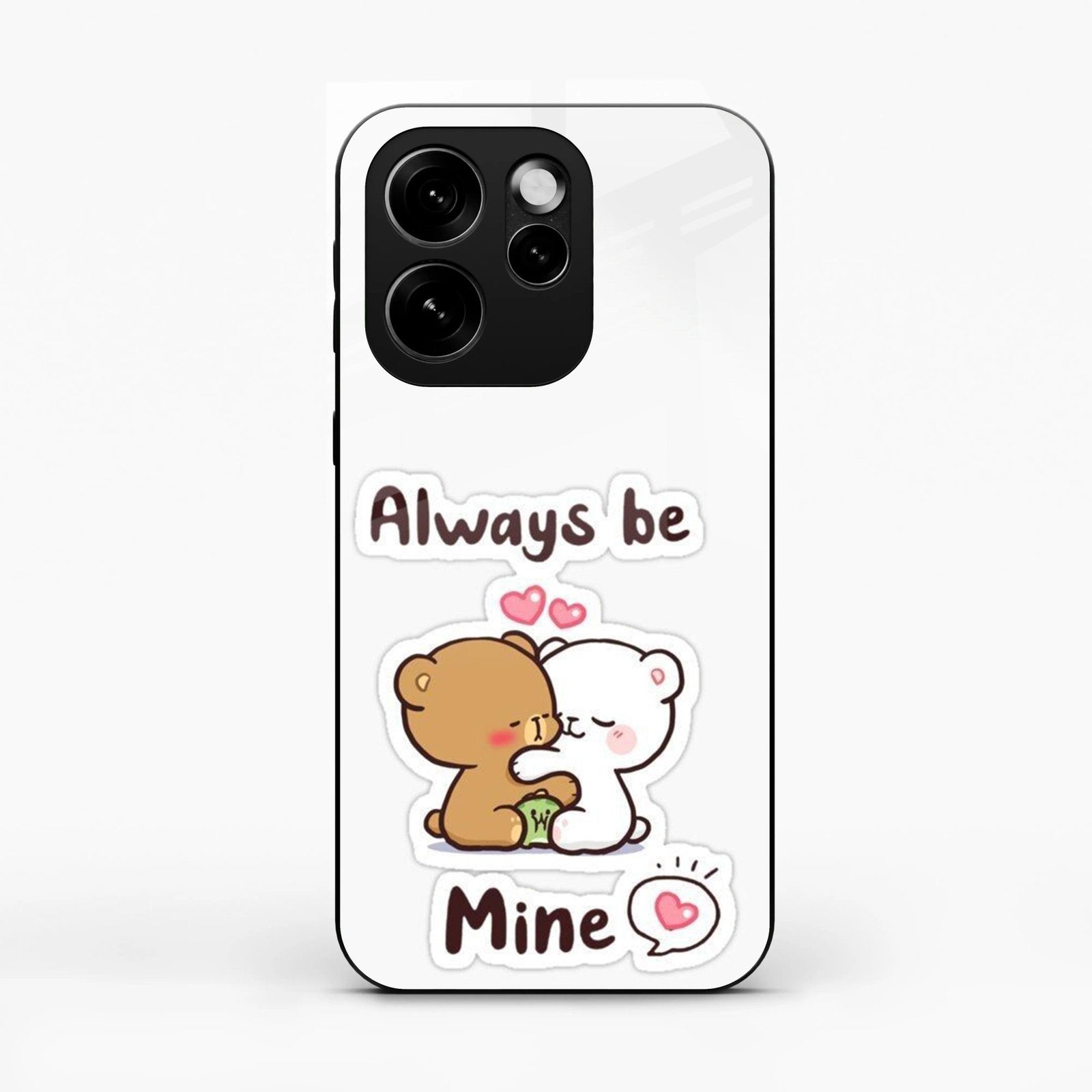 cute cuddle bears glossy metal case cover for Oppo Reno 15C 5G