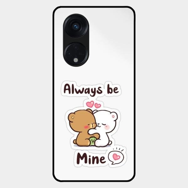 cute cuddle bears glossy metal case cover for Oppo Reno 8T 5G