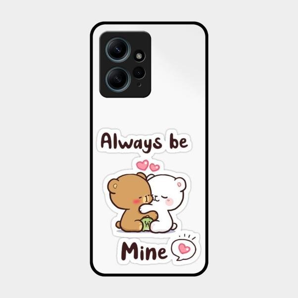 cute cuddle bears glossy metal case cover for Redmi Note 12 4G