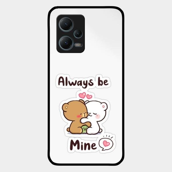 cute cuddle bears glossy metal case cover for Redmi Note 12 5G