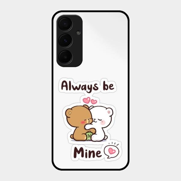 cute cuddle bears glossy metal case cover for Samsung Galaxy A35 5G