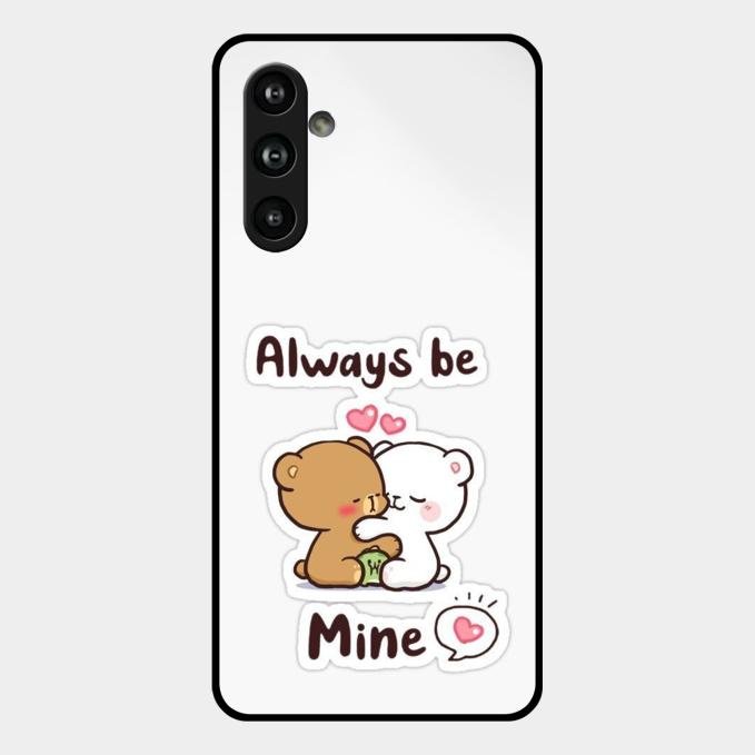 cute cuddle bears glossy metal case cover for Samsung Galaxy F54 5G