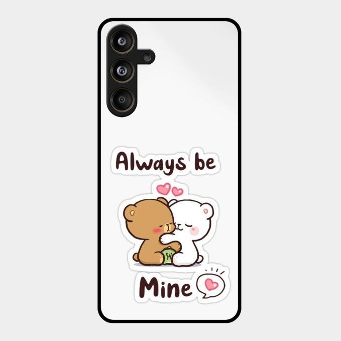 cute cuddle bears glossy metal case cover for Samsung Galaxy M55 5G