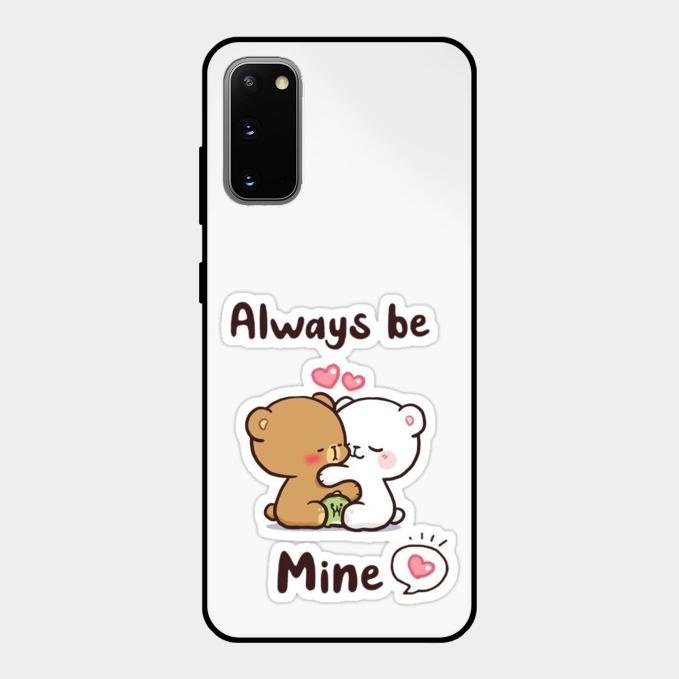 cute cuddle bears glossy metal case cover for Samsung Galaxy S20