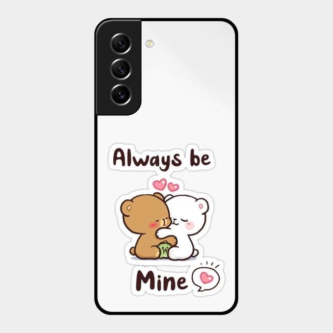 cute cuddle bears glossy metal case cover for Samsung Galaxy S21 Fe 5G