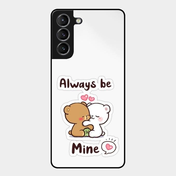 cute cuddle bears glossy metal case cover for Samsung Galaxy S21 Plus