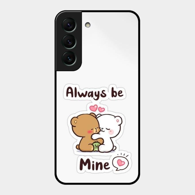 cute cuddle bears glossy metal case cover for Samsung Galaxy S22 5G