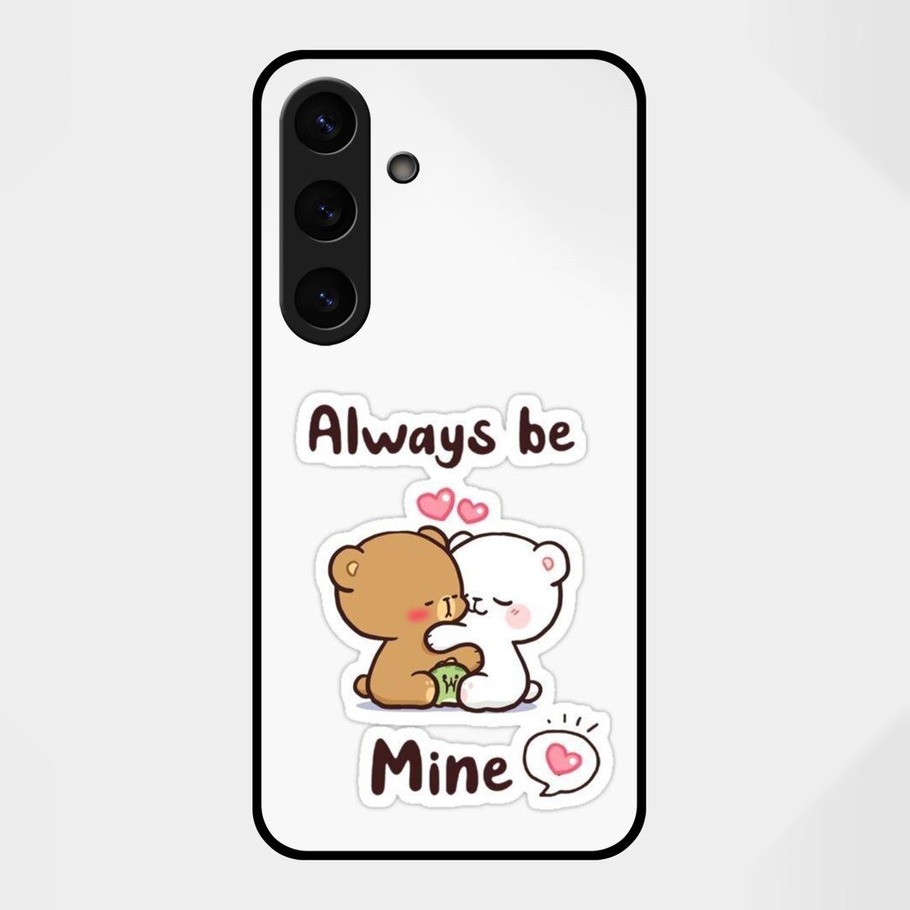 cute cuddle bears glossy metal case cover for Samsung Galaxy S25 FE 5G
